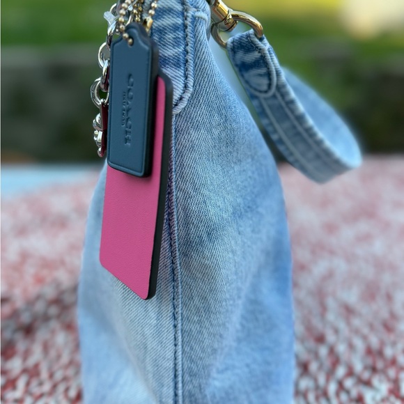 Coach Laurel Shoulder Bag In Loved Denim With Charms. NWT. - Picture 4 of 11